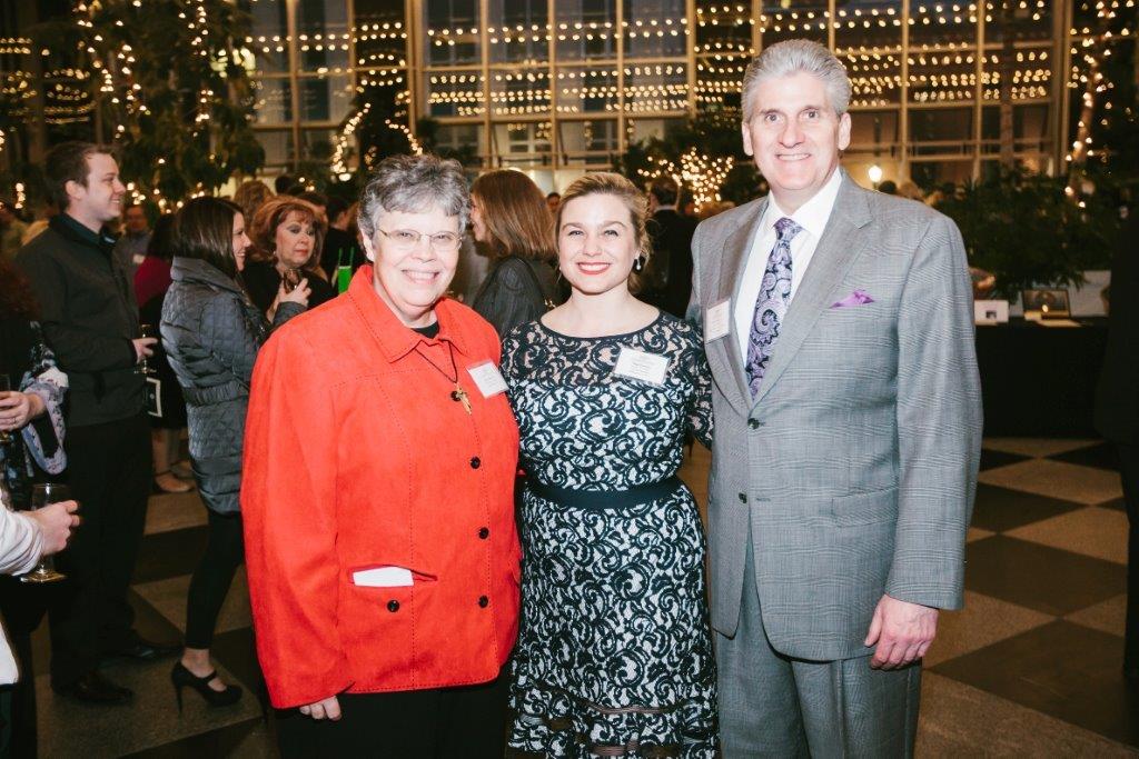 Crushed Grapes 2014 - Sr. Mary Parks, CSJ with event co-chairs, Meg Gleason and Robert Barth, Jr.